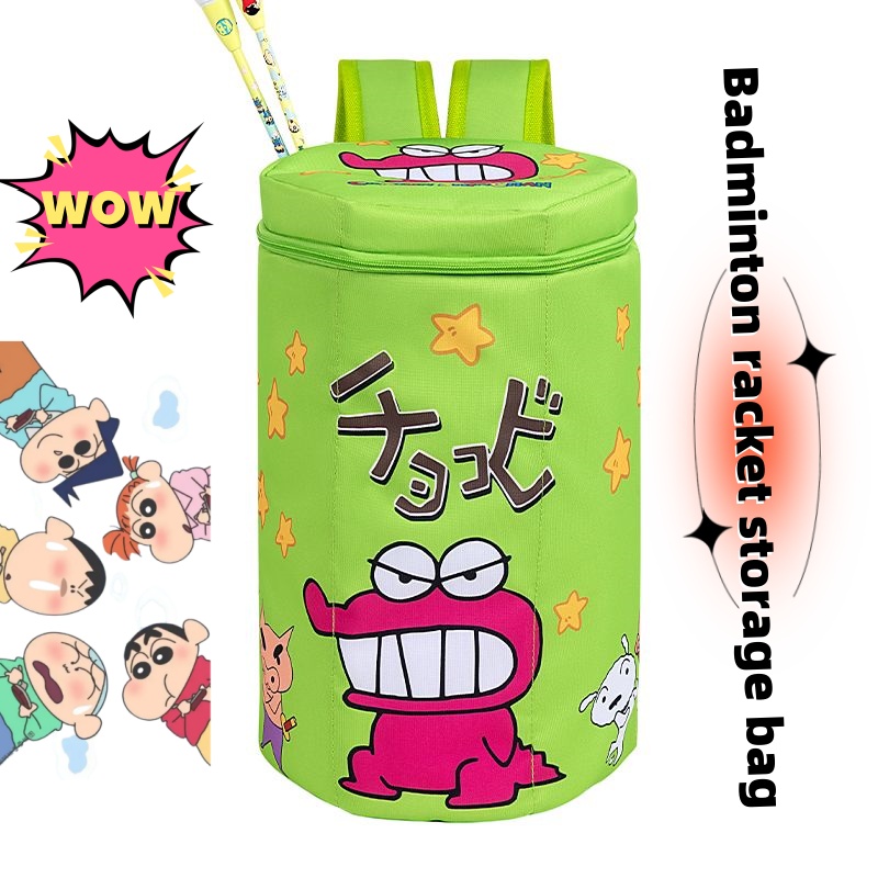 Badminton Tv - ใหม่ Crayon Shin-Chan อะนิเมะอุปกรณ์ต่อพ่วงส่วนบุคคล Creative แบดมินตันแร็กเก็ตกระเป๋ามูลค่าสูงกระเป๋าเป้สะพายหลังขนาดใหญ่