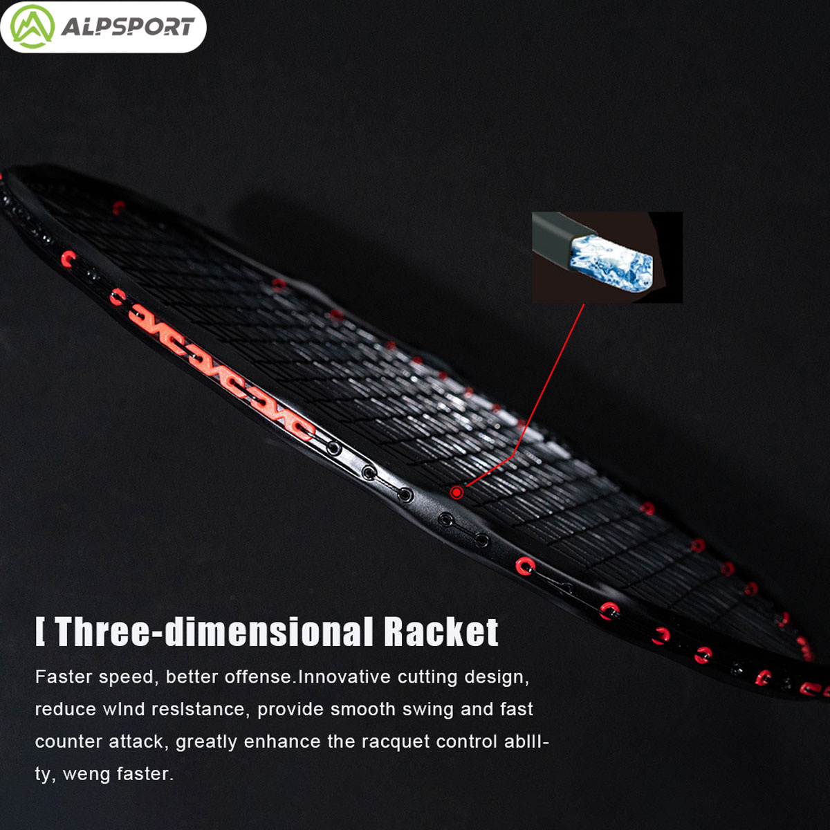 แอลป์สปอร์ต MH-V5 5U 75g หยัก  - Badminton Raket บทวิจารณ์และราคา