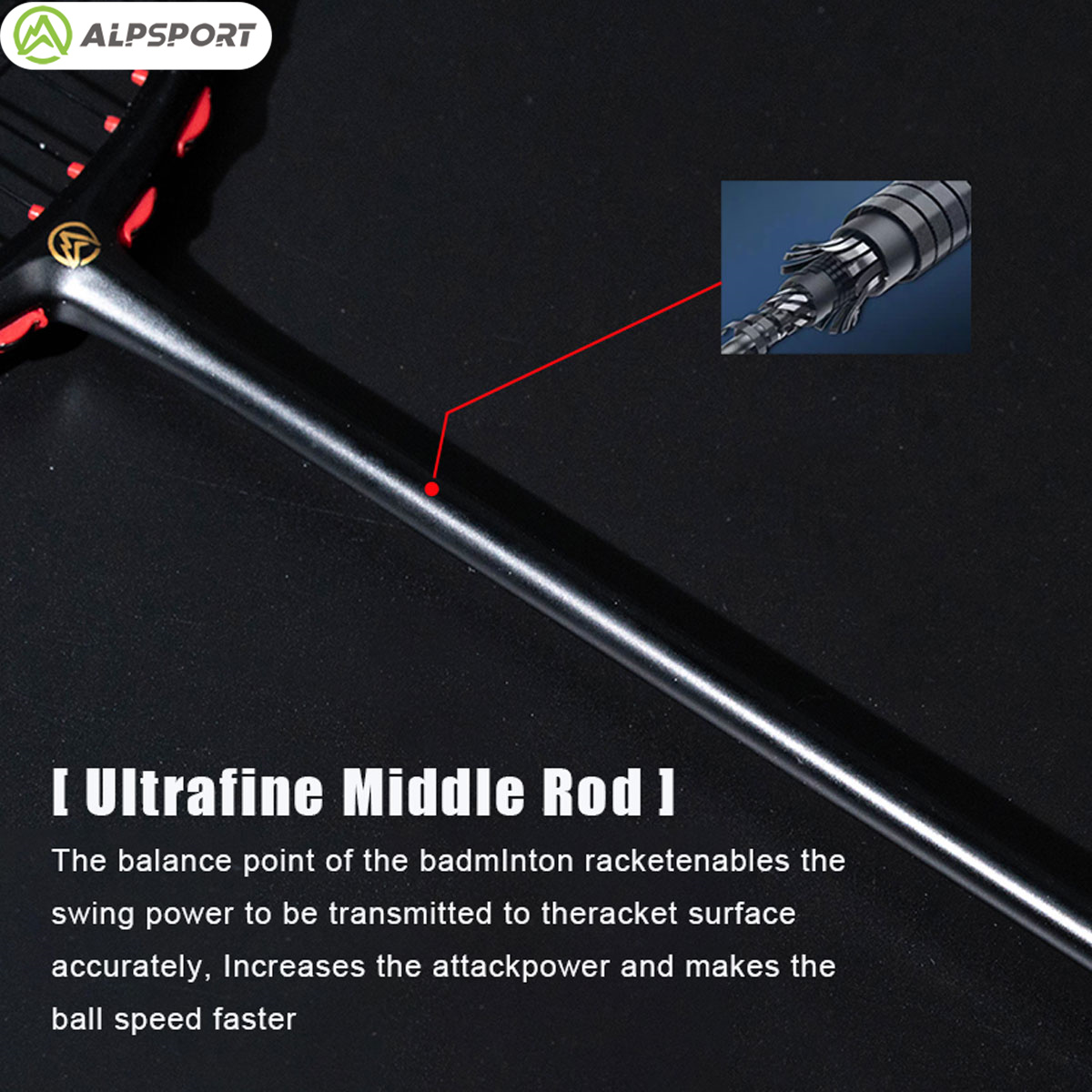 แอลป์สปอร์ต MH-V5 5U 75g หยัก  - Badminton Raket บทวิจารณ์และราคา